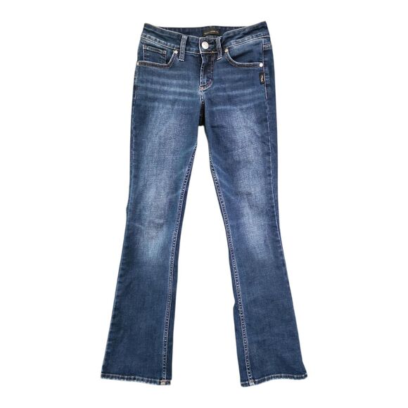 Silver Jeans Woman's Size W26xL31 Suki Slim Boot Cut Blue Denim Low Rise Med - Picture 1 of 8